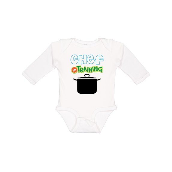 Inktastic Future Chef in Training Boys or Girls Long Sleeve Baby Bodysuit