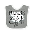 thumbnail image 1 of Inktastic Future Chef with Silverware and Hat Boys or Girls Baby Bib, 1 of 4