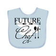 thumbnail image 1 of Inktastic Future Chef with Silverware and Hat Boys or Girls Baby Bib, 1 of 4