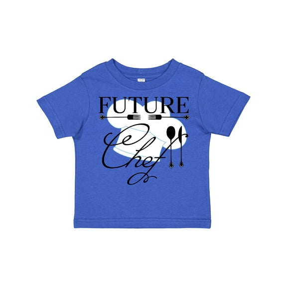 Inktastic Future Chef with silverware and hat Boys or Girls Toddler T-Shirt