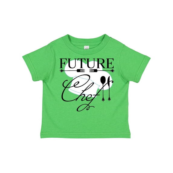 Inktastic Future Chef with silverware and hat Boys or Girls Toddler T-Shirt