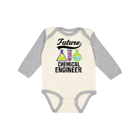 Inktastic Future Chemical Engineer Boys or Girls Long Sleeve Baby Bodysuit