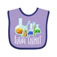 thumbnail image 1 of Inktastic Future Chemist with Beakers, Test Tubes and Formulas Boys or Girls Baby Bib, 1 of 4