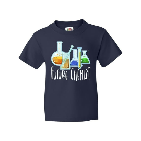 Inktastic Future Chemist with Beakers, Test Tubes and Formulas Youth T-Shirt