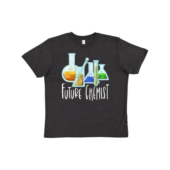 Inktastic Future Chemist with Beakers, Test Tubes and Formulas Youth T-Shirt