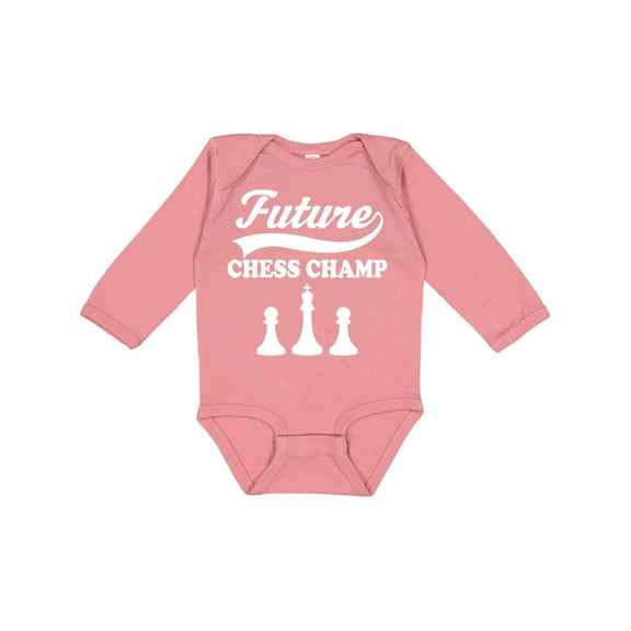 Inktastic Future Chess Champ Game Champion Boys or Girls Long Sleeve Baby Bodysuit