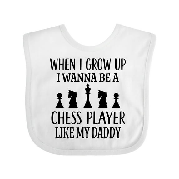 Inktastic Future Chess Player Like Daddy Boys or Girls Baby Bib