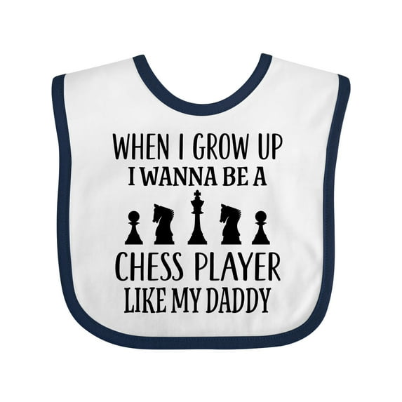 Inktastic Future Chess Player Like Daddy Boys or Girls Baby Bib