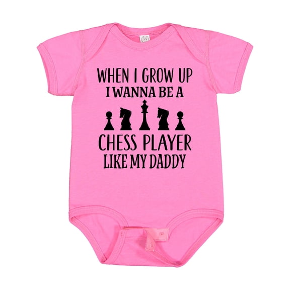 Inktastic Future Chess Player Like Daddy Boys or Girls Baby Bodysuit