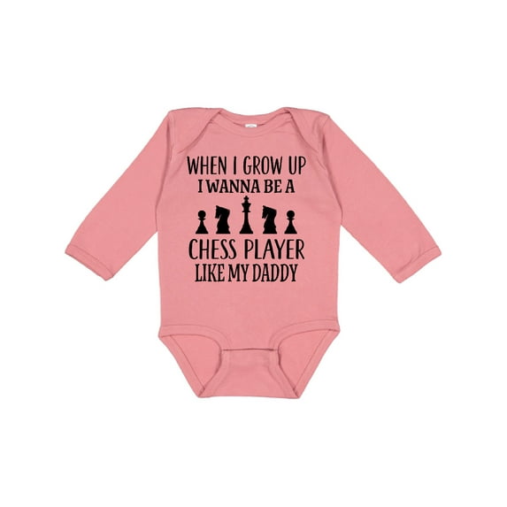 Inktastic Future Chess Player Like Daddy Boys or Girls Long Sleeve Baby Bodysuit