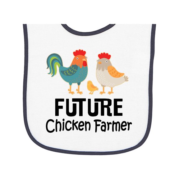 Inktastic Future Chicken Farmer Childs Baby Terry Cloth Bib