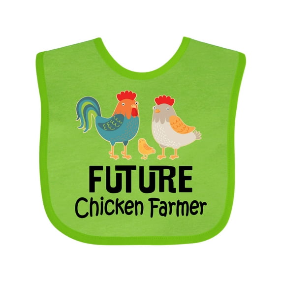 Inktastic Future Chicken Farmer Childs Boys or Girls Baby Bib