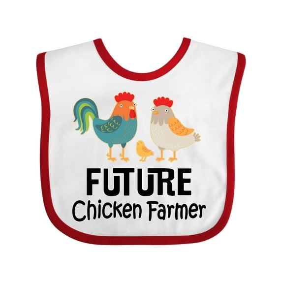 Inktastic Future Chicken Farmer Childs Boys or Girls Baby Bib