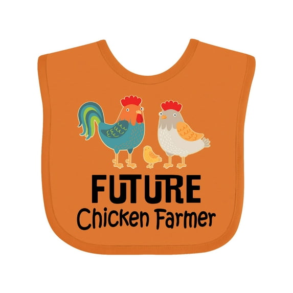 Inktastic Future Chicken Farmer Childs Boys or Girls Baby Bib