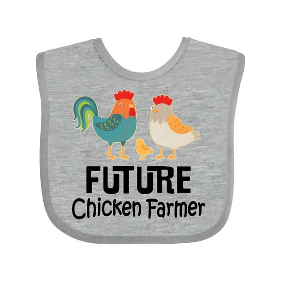 Inktastic Future Chicken Farmer Childs Boys or Girls Baby Bib