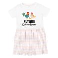 thumbnail image 1 of Inktastic Future Chicken Farmer Childs Girls Toddler Dress, 1 of 5