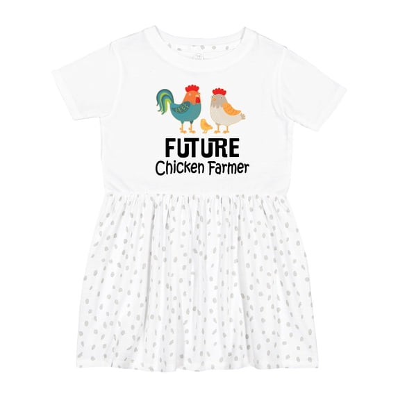 Inktastic Future Chicken Farmer Childs Girls Toddler Dress