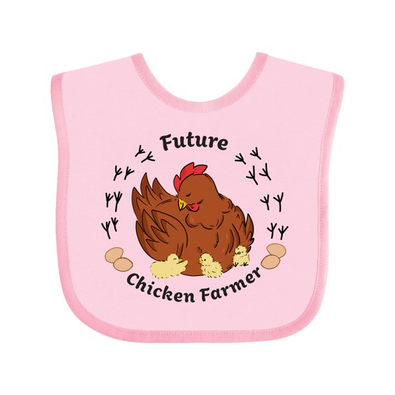 Inktastic Future Chicken Farmer-Mother Hen and Chicks Boys or Girls Baby Bib