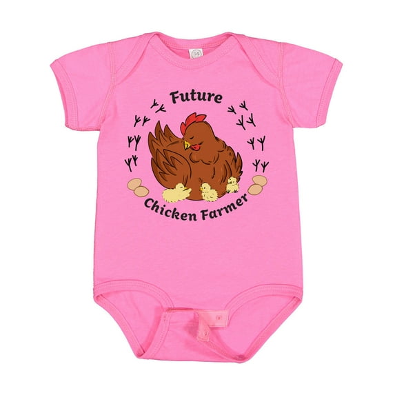 Inktastic Future Chicken Farmer-mother Hen and Chicks Boys or Girls Baby Bodysuit