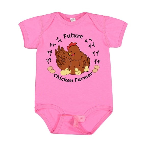 Inktastic Future Chicken Farmer-mother Hen and Chicks Boys or Girls Baby Bodysuit