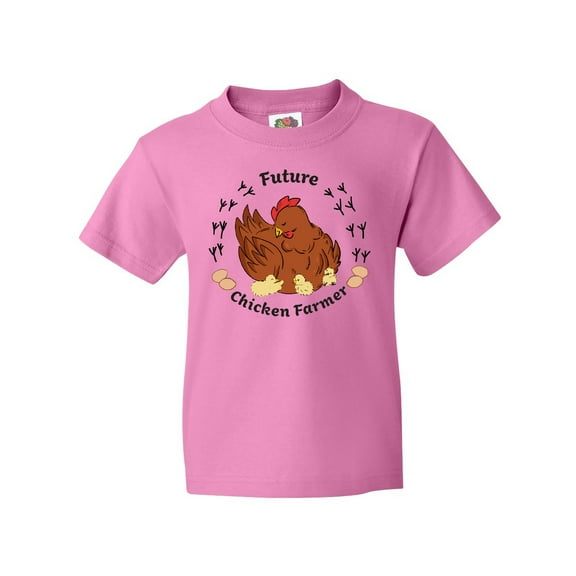 Inktastic Future Chicken Farmer-Mother Hen and Chicks Youth T-Shirt