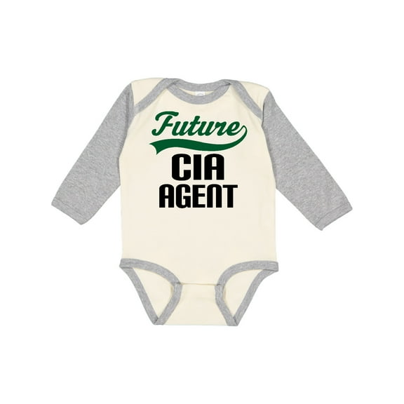 Inktastic Future Cia Agent Childs Boys Long Sleeve Baby Bodysuit