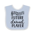 thumbnail image 1 of Inktastic Future Clarinet Player Music Boys or Girls Baby Bib, 1 of 4