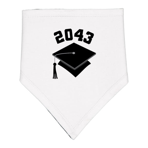 Inktastic Future Class of 2043 Graduate Baby Bandana Bib
