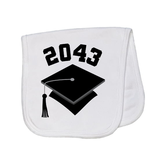 Inktastic Future Class of 2043 Graduate Baby Burp Cloth