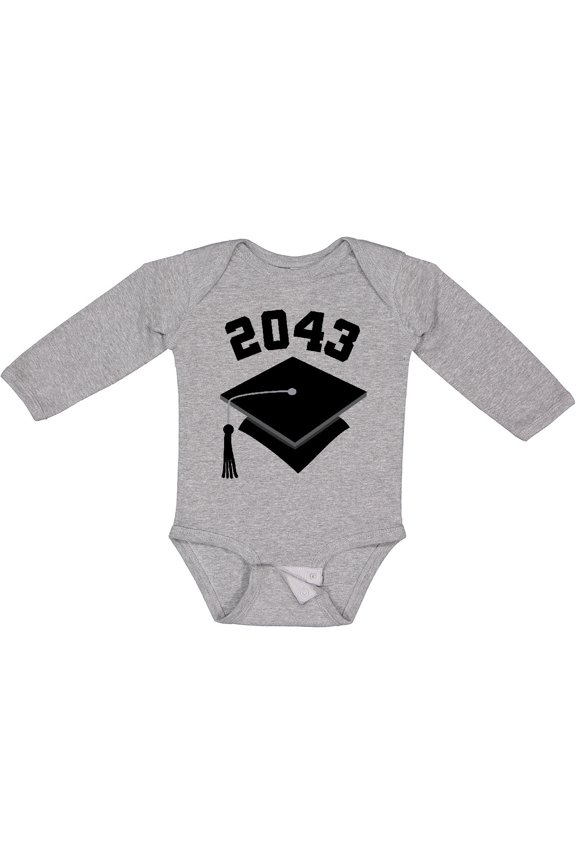 Future Class of 2043 Graduate Boys or Girls Long Sleeve Baby Bodysuit