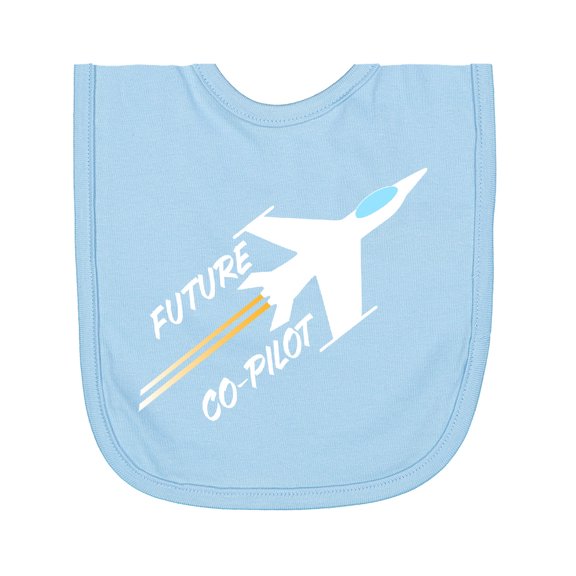 Inktastic Future Co-pilot Jet in Flight Newborn Bib