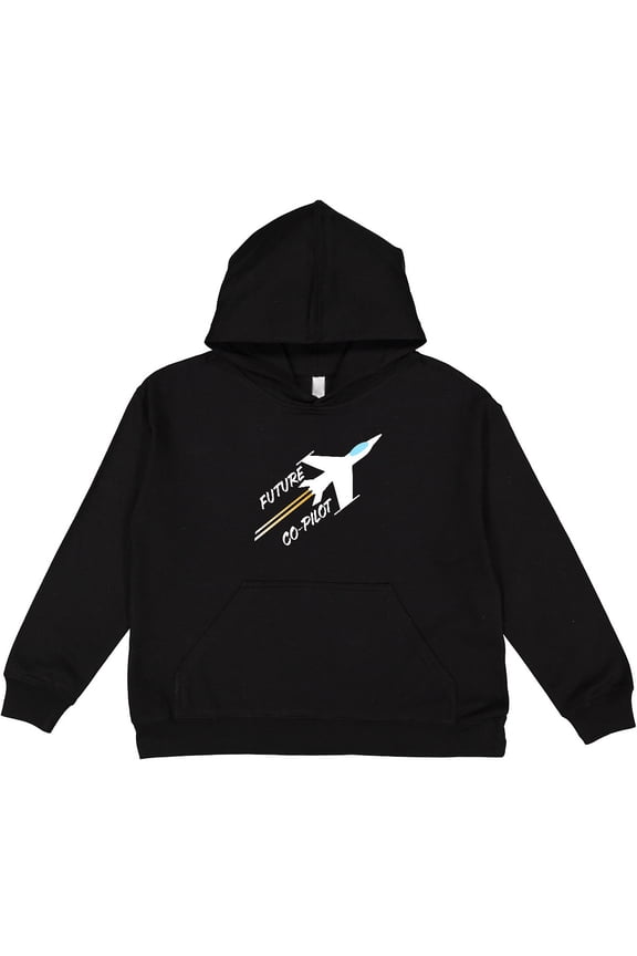 Future Co-pilot Jet in Flight Youth Hoodie Sweatshirt