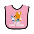 thumbnail image 1 of Inktastic Future Computer Programmer Boys Baby Bib, 1 of 4