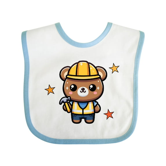 Inktastic Future Construction Worker Boys Bear Boys Baby Bib