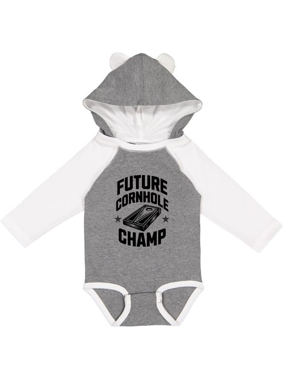 Future Cornhole Champ Lawn Game Boys or Girls Long Sleeve Baby Bodysuit