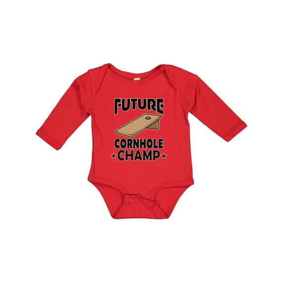 Inktastic Future Cornhole Player Boys or Girls Long Sleeve Baby Bodysuit