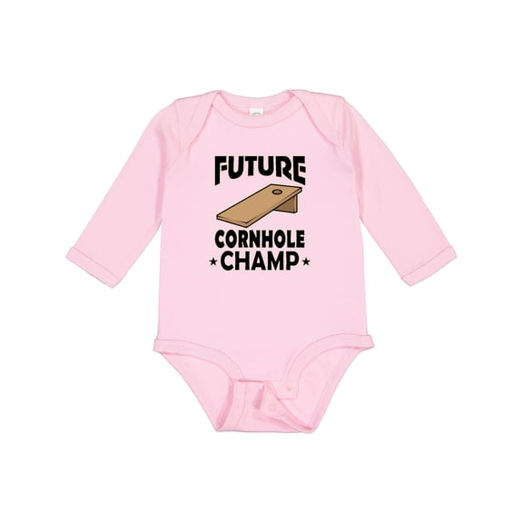Inktastic Future Cornhole Player Boys or Girls Long Sleeve Baby Bodysuit