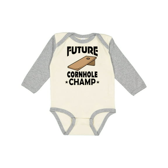 Inktastic Future Cornhole Player Boys or Girls Long Sleeve Baby Bodysuit