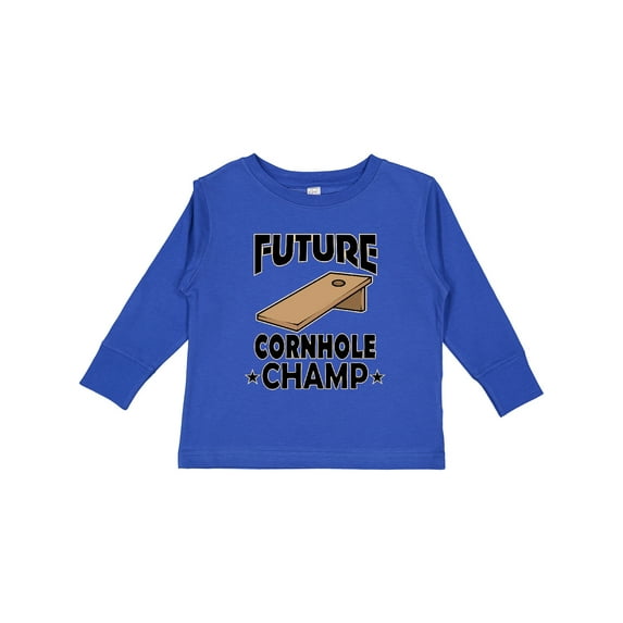 Inktastic Future Cornhole Player Boys or Girls Long Sleeve Toddler T-Shirt