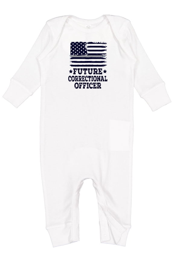 Future Correctional Officer Baby Romper Coveralls