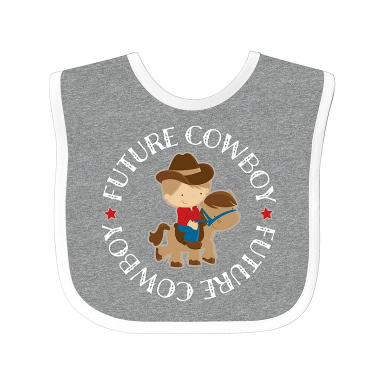 Inktastic Future Cowboy Boys Western Outfit Gift Baby Boy Bib