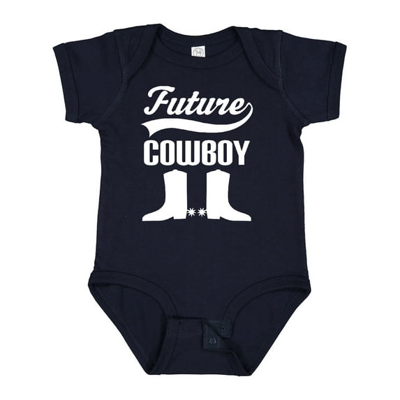 Inktastic Future Cowboy Western Boots Boys Baby Bodysuit