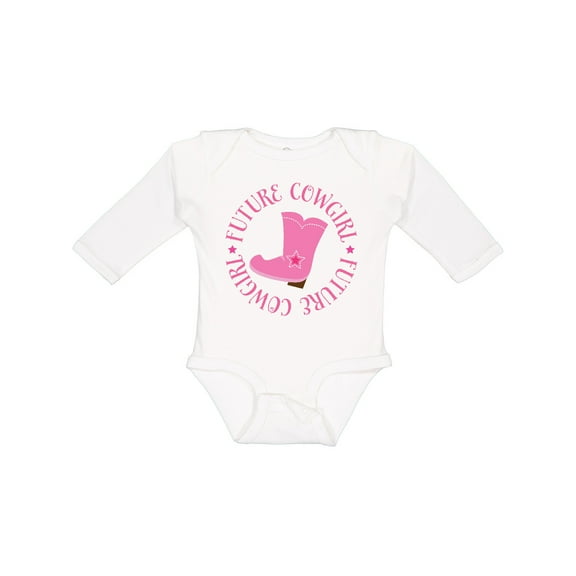 Inktastic Future Cowgirl Girls Girls Long Sleeve Baby Bodysuit