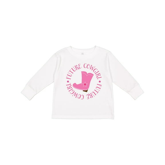 Inktastic Future Cowgirl Girls Girls Long Sleeve Toddler T-Shirt