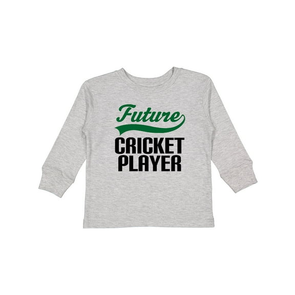 Inktastic Future Cricket Player Boys Long Sleeve Toddler T-Shirt