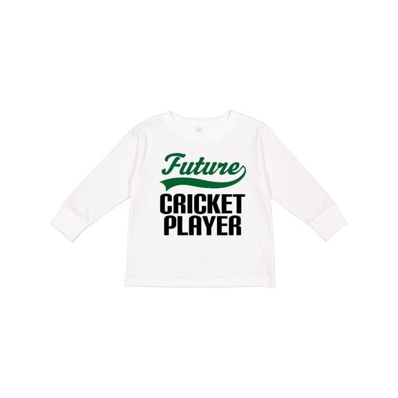 Inktastic Future Cricket Player Boys Long Sleeve Toddler T-Shirt