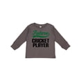thumbnail image 1 of Inktastic Future Cricket Player Boys Long Sleeve Toddler T-Shirt, 1 of 5