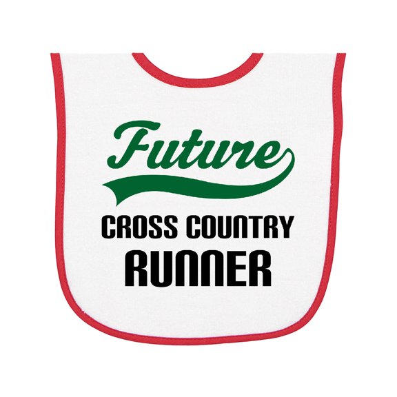 Inktastic Future Cross Country Runner Baby Terry Cloth Bib