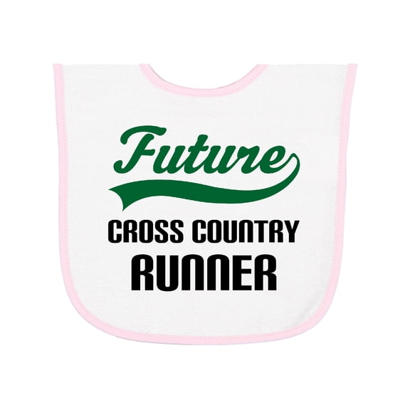 Inktastic Future Cross Country Runner Baby Terry Cloth Bib