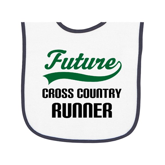 Inktastic Future Cross Country Runner Baby Terry Cloth Bib